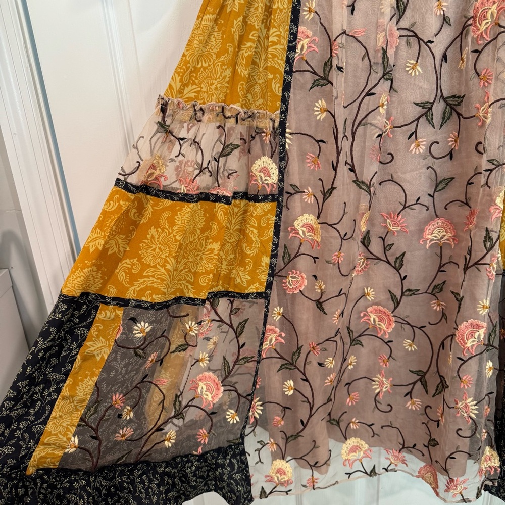 Anthropologie Let Me Be Autumn Patchwork Dress - Picture 10 of 13